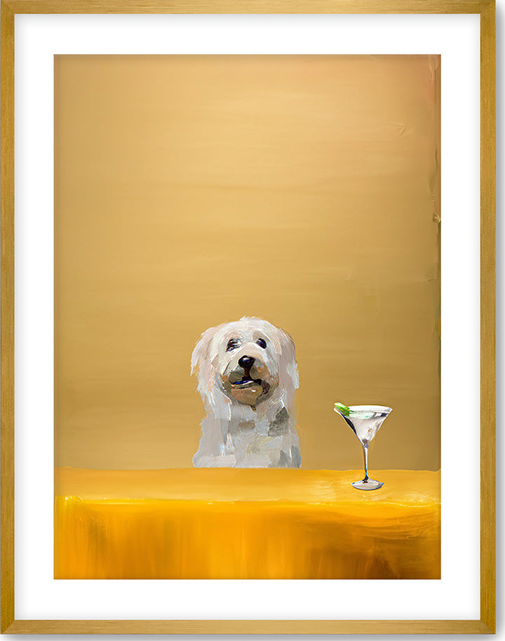 YELLOW MARTINI - CUSTOM PET PORTRAIT