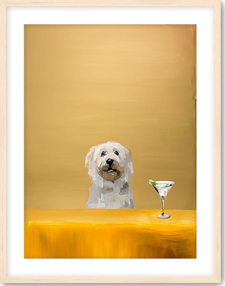 YELLOW MARTINI - CUSTOM PET PORTRAIT