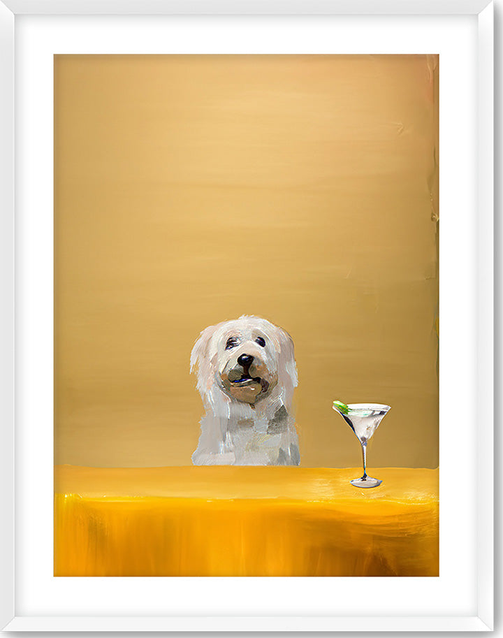 YELLOW MARTINI - CUSTOM PET PORTRAIT