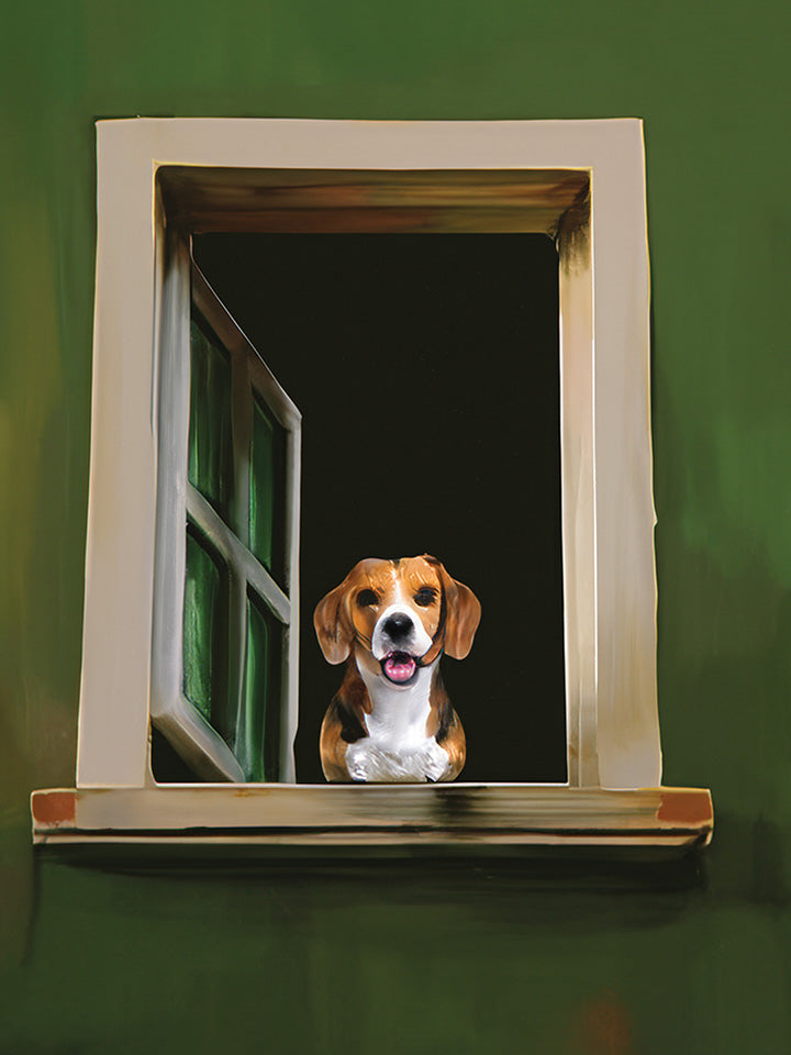 GREEN WINDOW - CUSTOM PET PORTRAIT
