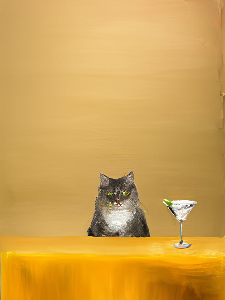 YELLOW MARTINI - CUSTOM PET PORTRAIT