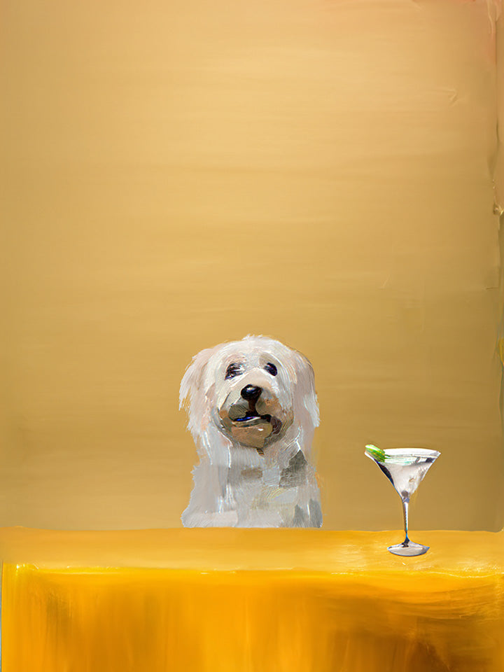 YELLOW MARTINI - CUSTOM PET PORTRAIT