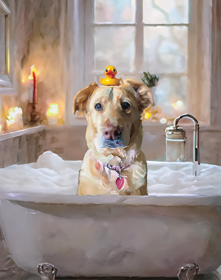 BATHTUB II - CUSTOM PET PORTRAIT