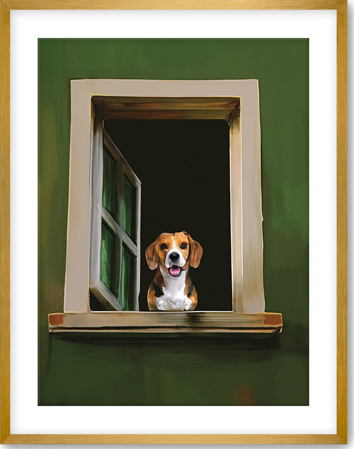 GREEN WINDOW - CUSTOM PET PORTRAIT