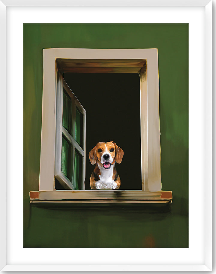 GREEN WINDOW - CUSTOM PET PORTRAIT